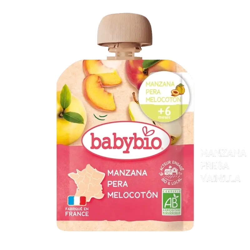 Babybio Pouche Maçã, Pera e Pêssego , 90 g