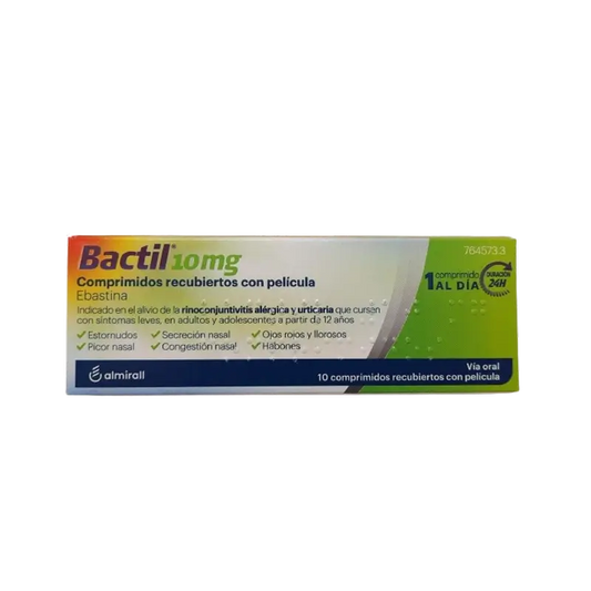 Bactil Ebastine 10 Mg, 10 comprimidos