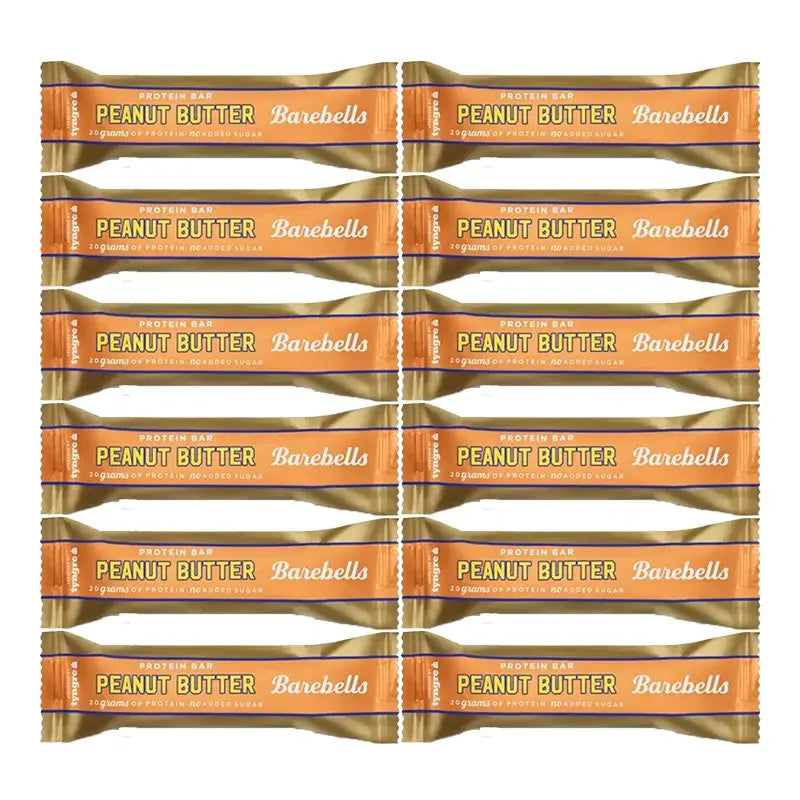 Barra de proteína de manteiga de amendoim da Barebells, embalagem de 12 x 55 gramas