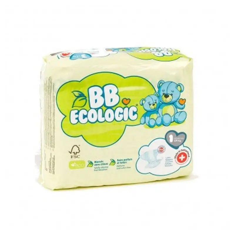 Bbeco Pañales Ecológicos Talla 1, (2-5 Kg) 27 Unidades