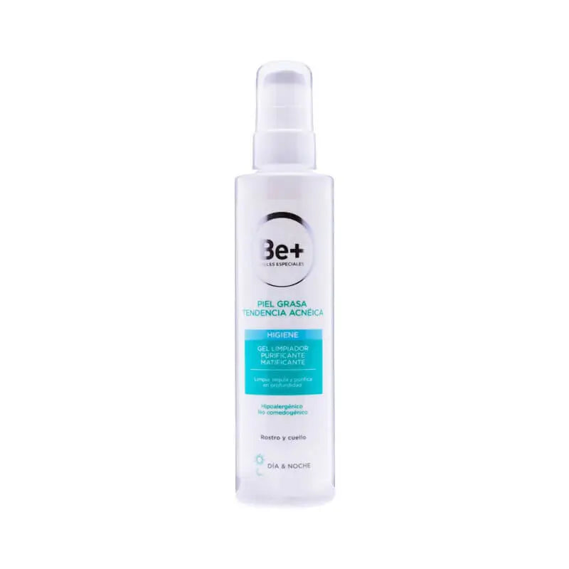 BE+ Gel de limpeza purificante para pele oleosa 200 ml