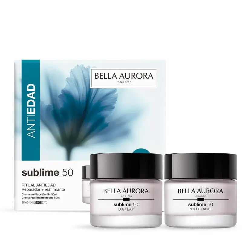 Bella Aurora Sublime 50 Pack: Ritual Anti-Idade, Reparador e Refirmante, 50 + 50 ml