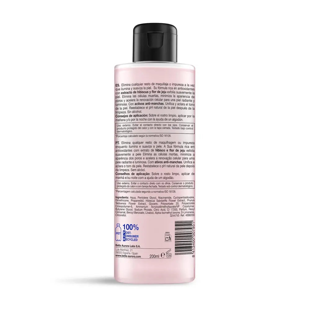 Tônico Esfoliante Clareador Bella Aurora, 200 ml