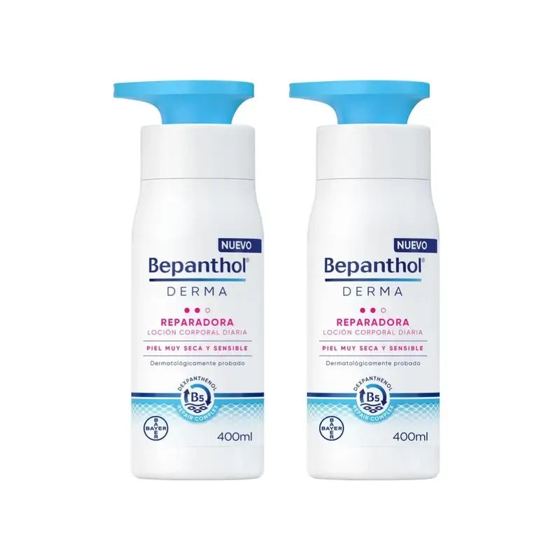 Bepanthol Derma Loção Corporal Diária Reparadora, 2X400 Ml