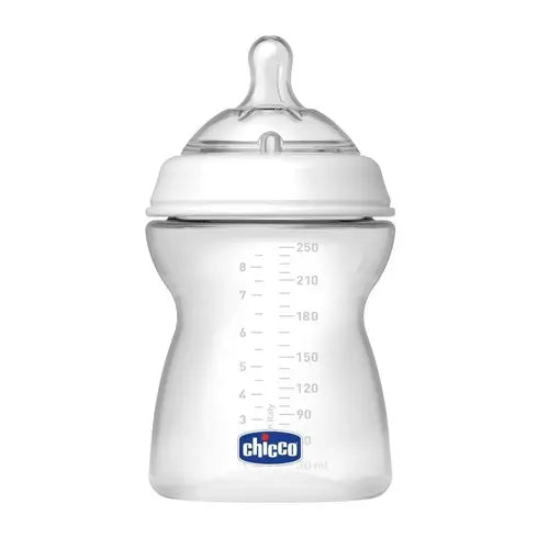 Frasco de Sentimento Natural Chicco de Fluxo Médio +2 Meses Silicone 250 ml