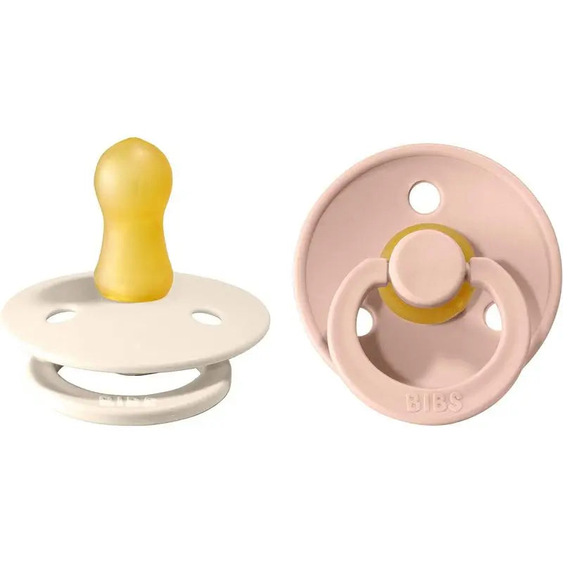 BIBS 2 Chupetes Colour Round Blush/Ivory 0/6 Meses