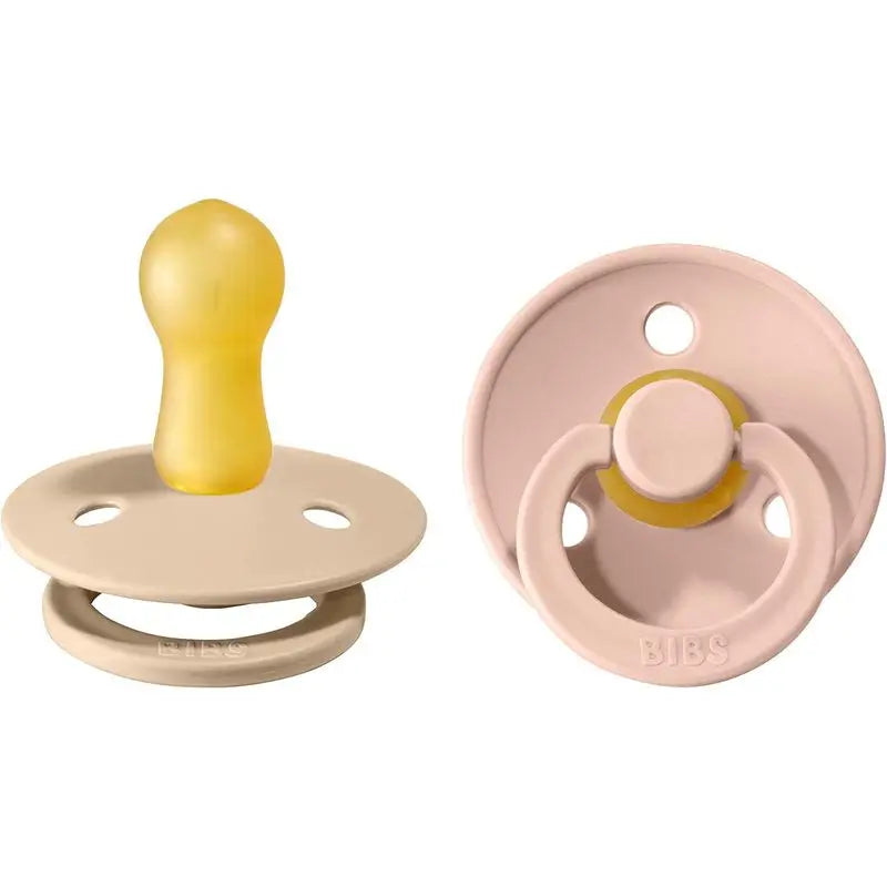 BIBS 2 Chupetes Colour Round Blush/Vanilla 6/18 Meses