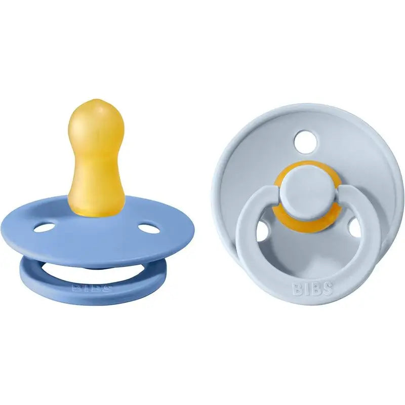 BIBS 2 Chupetes Colour Round Sky Blue/Baby Blue 0/6 Meses