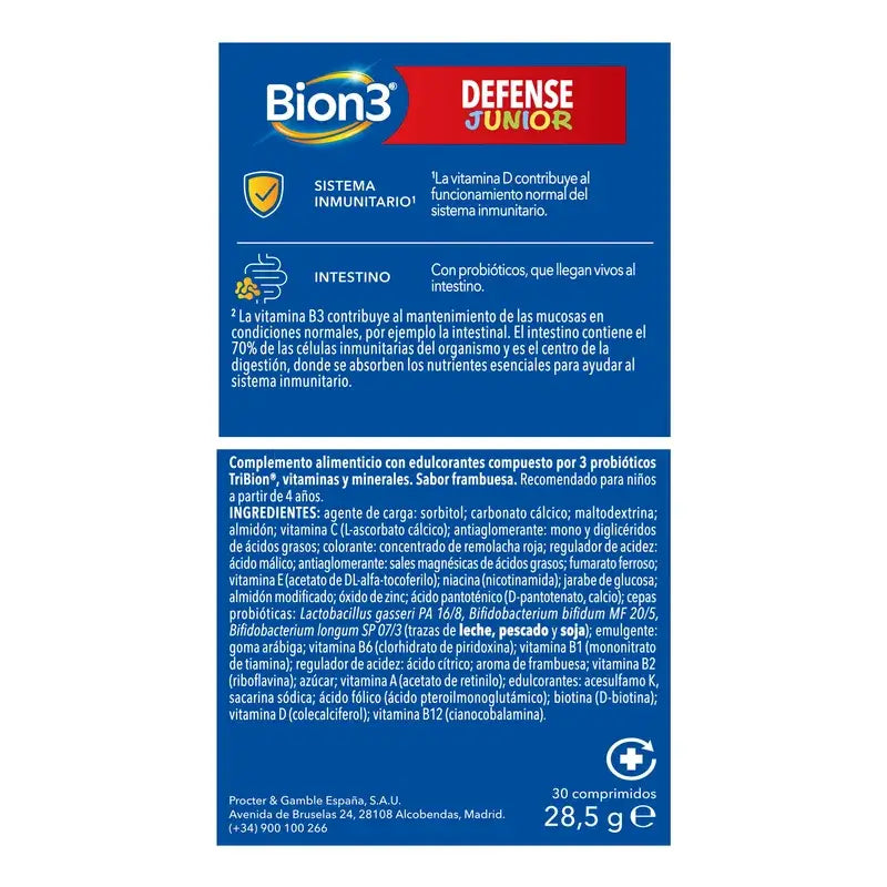 Bion3 Defense Junior Multivitamin Chews, 30 comprimidos
