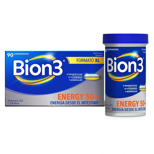 Bion3 Energy 50+ Multivitaminas, 90 comprimidos