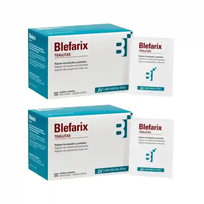 Blefarix Toalhetes 50 Saquetas, Embalagem de 2