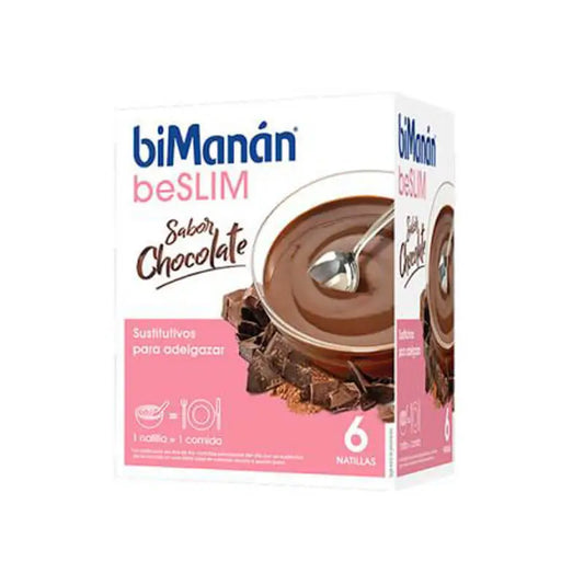 biManán Beslim creme de chocolate com sabor a chocolate 6 saquetas