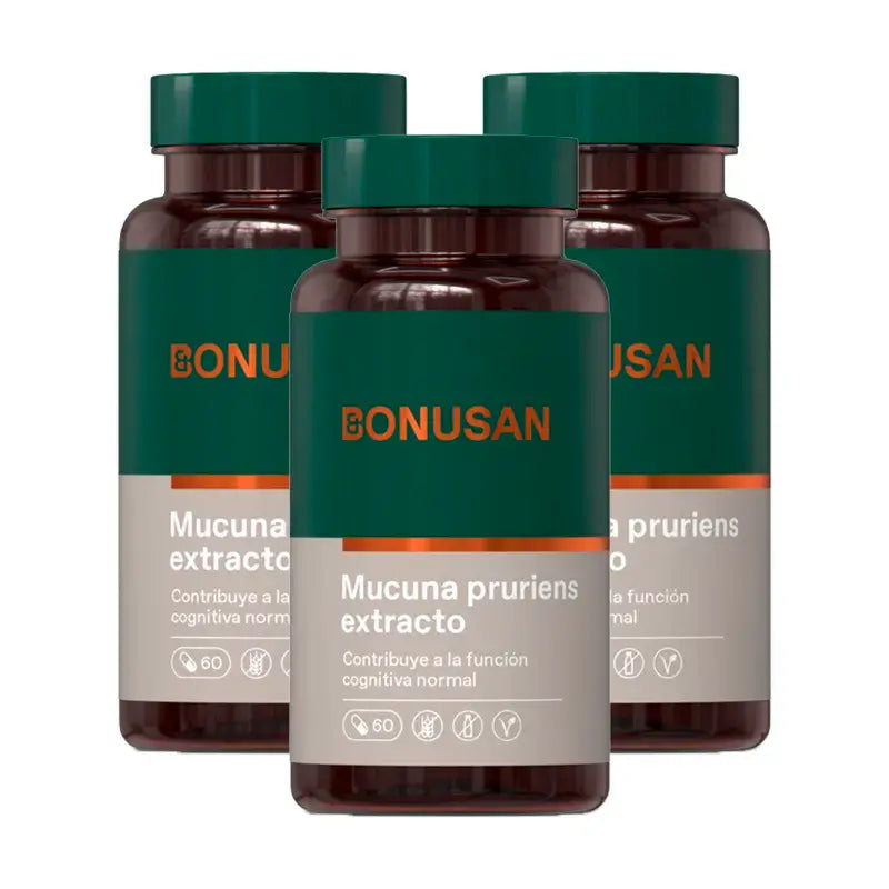 Bonusan Mucuna Pruriens Pack 3 x 60 cápsulas