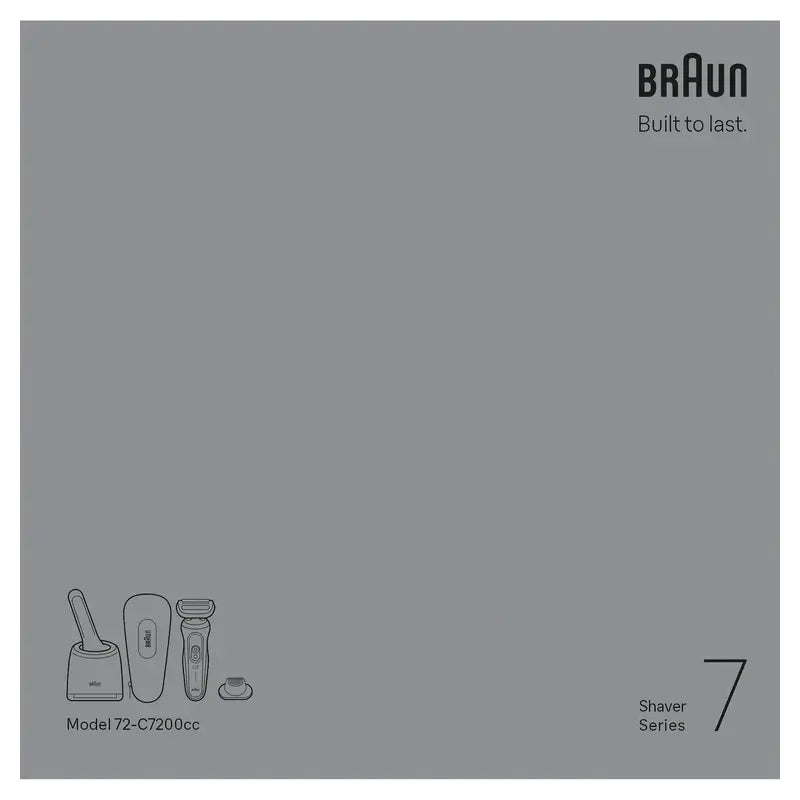 Máquina de barbear eléctrica Braun Series 7 71-N1200S 360° Flex com aparador de precisão