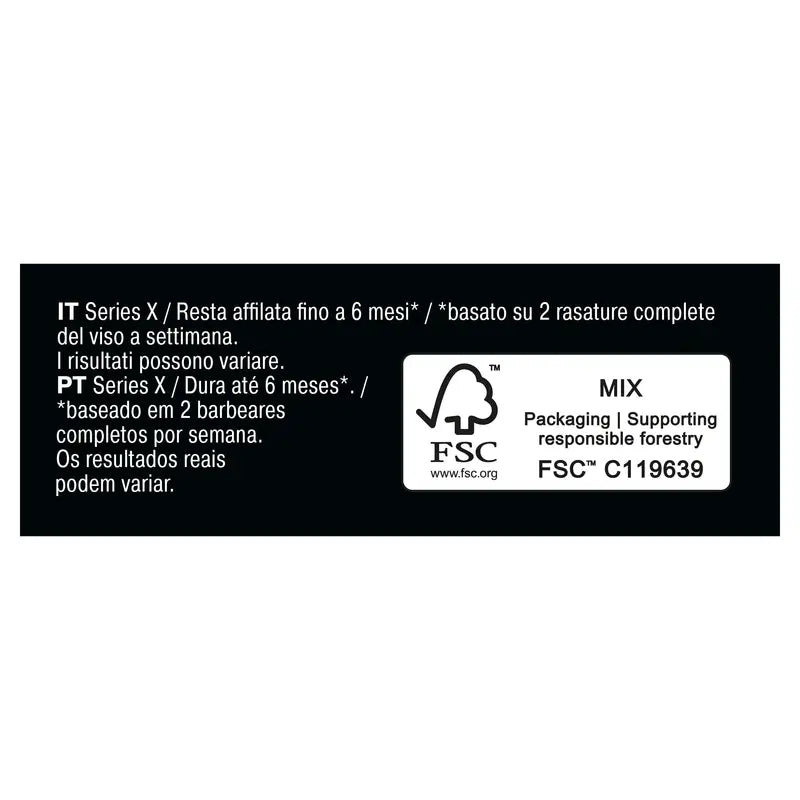 Lâmina de substituição Braun Series X