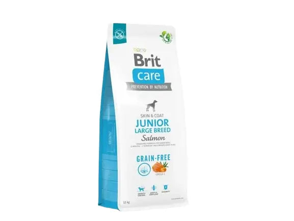 Brit Care Dog Grain Free Junior Large Salmon 12Kg para Cães