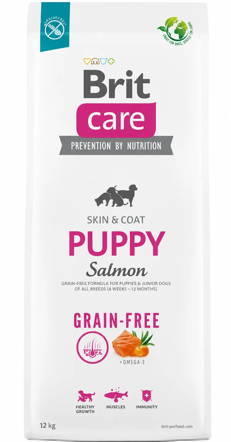 Brit Care Dog Puppy Grain Free Salmão 12Kg para Cães