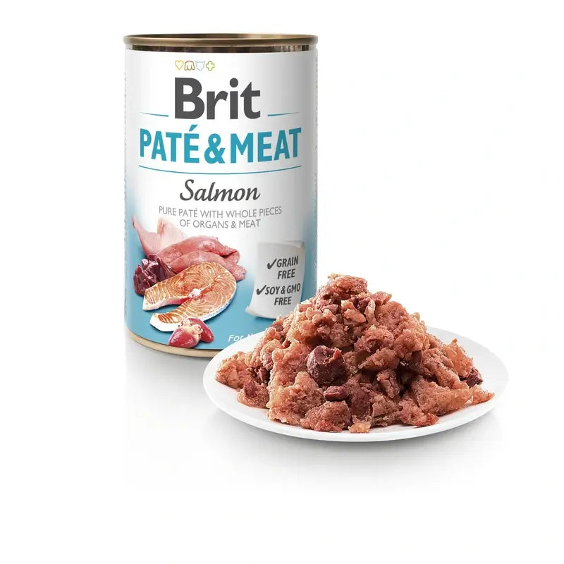 Brit Dog Paté de Salmão 6x400 gramas