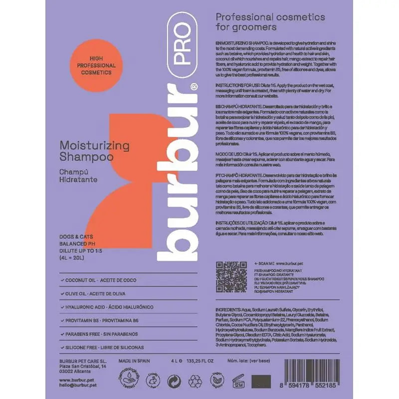 Burbur Pro Champô Hidratante 1000Ml