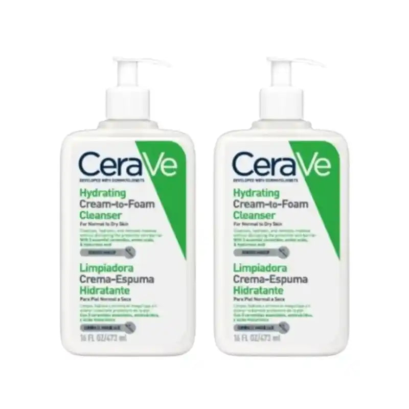 CeraVe Creme de Limpeza-Espuma Hidratante, 2X473 Ml
