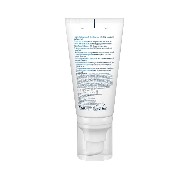 CeraVe Loção Hidratante Facial SPF 50, 52 ml