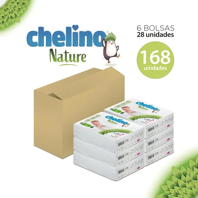 Fralda Chelino Nature Tamanho 2 (3-6 Kg) , 28 unidades
