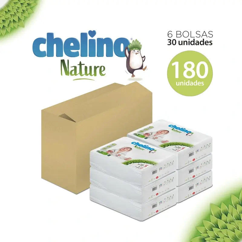 Fralda Chelino Nature Tamanho 5 (13-18 Kg) , 30 unidades