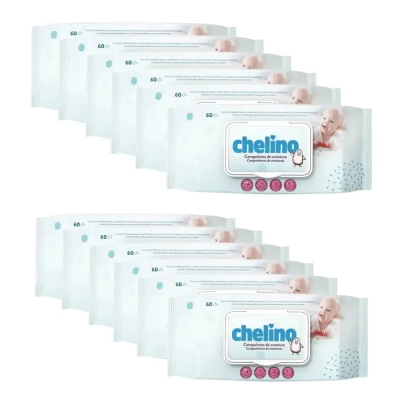 Toalhetes de bebé Chelino , 12 x 60 unidades