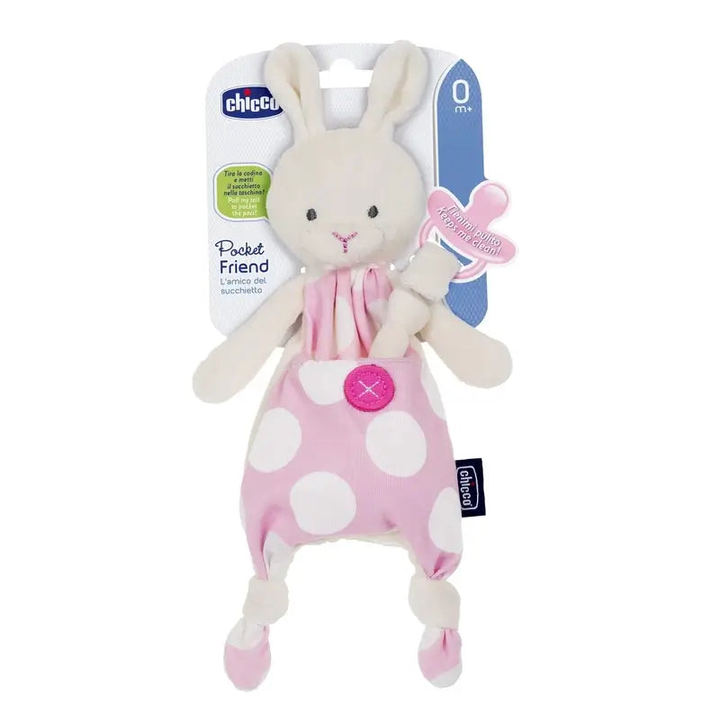 Chicco Porta-chupetas Pocket Friend Bunny Rosa