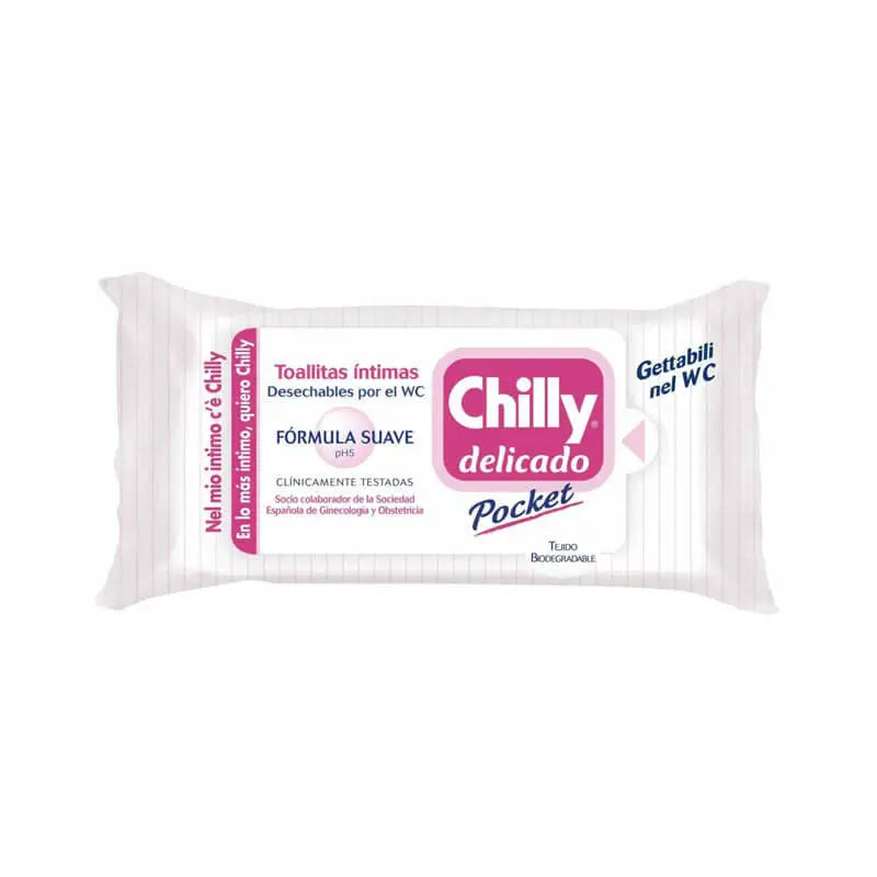 Chilly Pocket Delicado Gel Higiene Íntima 12 Toalhetes