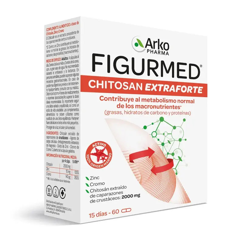 Figurmed Chitosan Extra Forte 500mg 60 Capsules Arkopharma