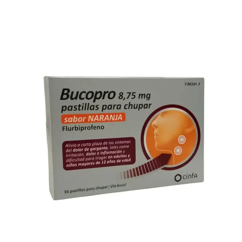 Cinfa Bucopro Sabor a Laranja 8,75 Mg, 16 comprimidos