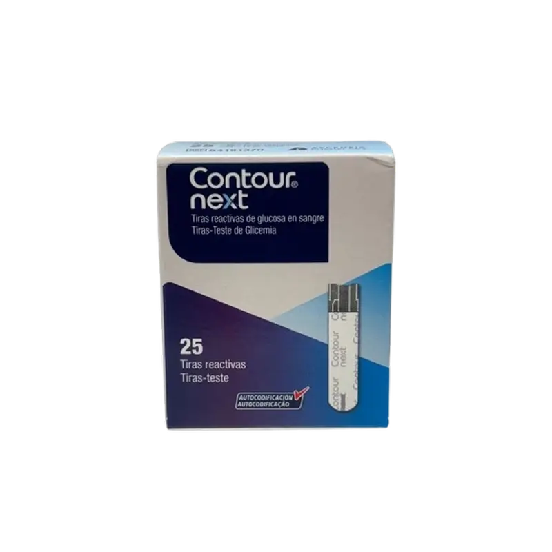 Tiras de glicose no sangue Contour Next 25 unidades