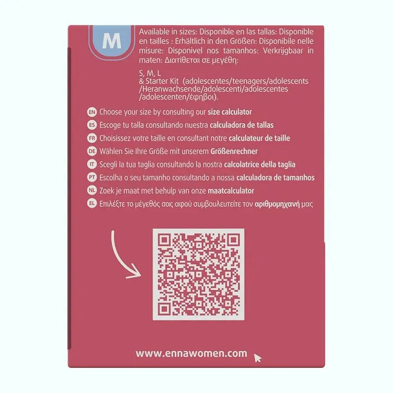 Copo menstrual sem aplicador Enna Cycle Original, tamanho M