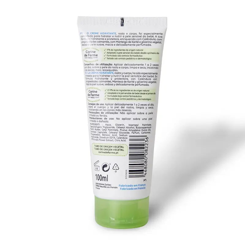 Corine De Farme Creme Hidratante de Calêndula, 100 ml