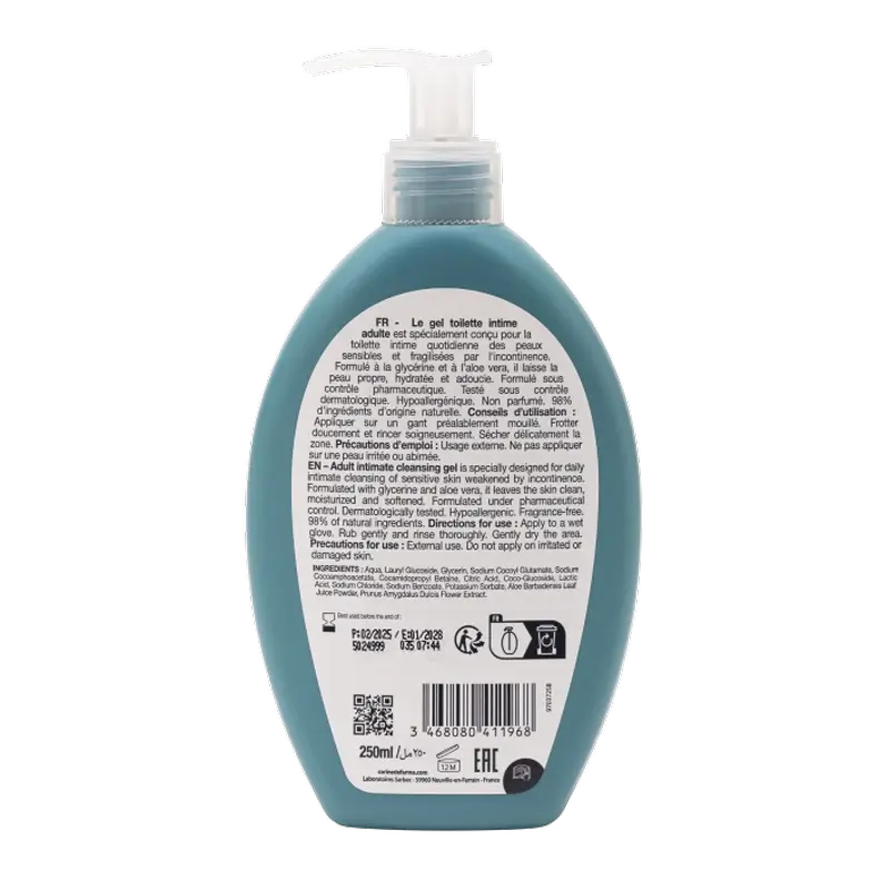 Corine De Farme Gel de Higiene Íntima para Adultos, 250 ml