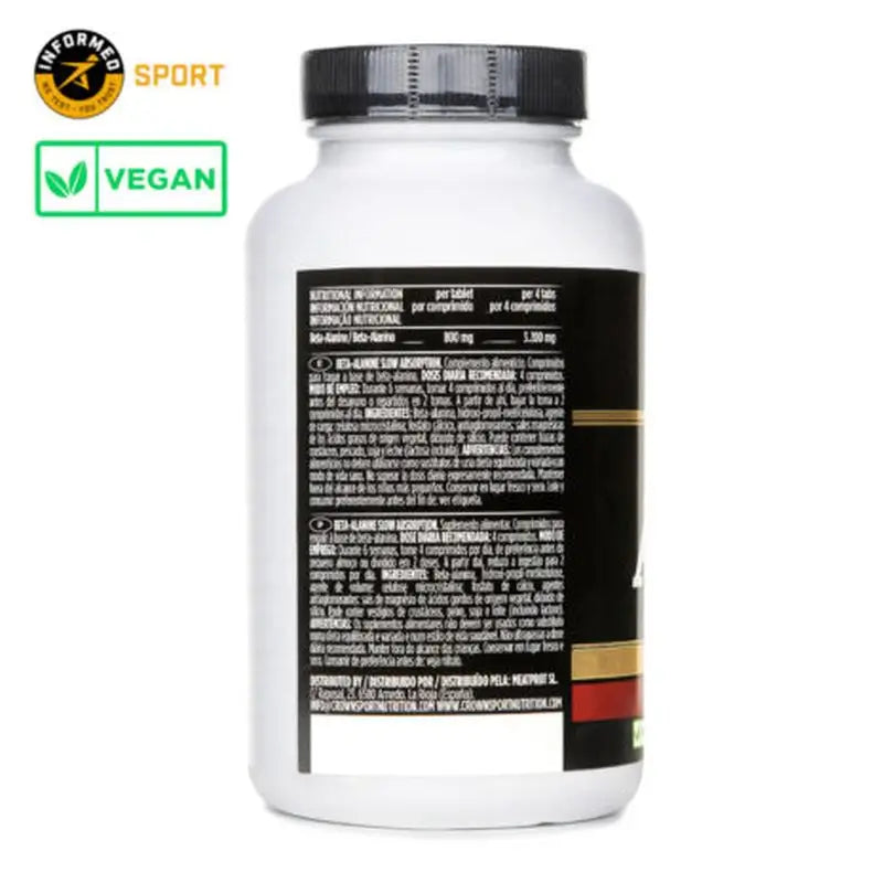 Crown Sport Nutrition Beta Alanine Absorción Lenta , 120 (30 porciones)