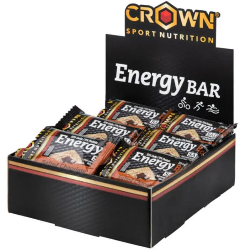 Crown Sport Nutrition Energy Bar Salty Chocolate , 12 x 60 gr