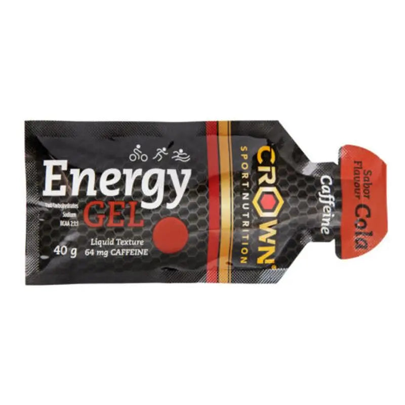 Crown Sport Nutrition Energy Gel Cola + Cafeína , 1 x 40 gr