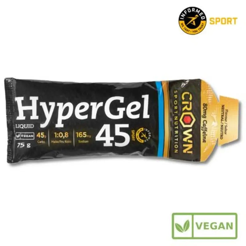 Crown Sport Nutrition Hypergel 45 Neutro + Cafeína , 75 gr
