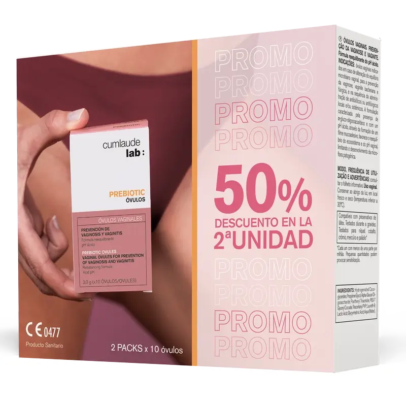Cumlaude Lab Duplo Prebiotic Ovules Md, 10 óvulos + 10 óvulos