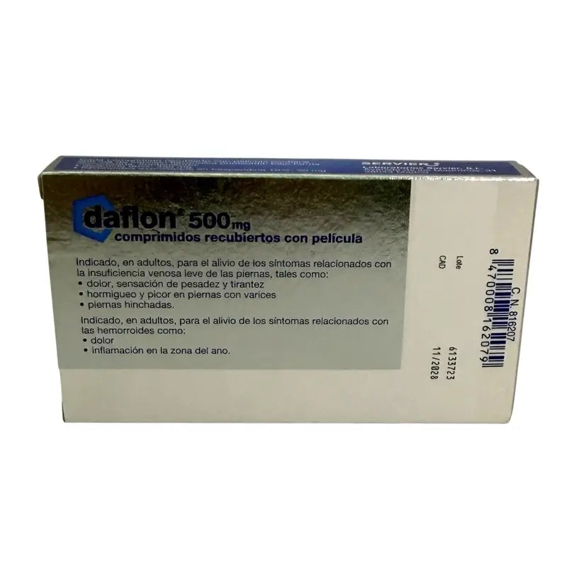 Daflon 500 mg 30 comprimidos revestidos por película