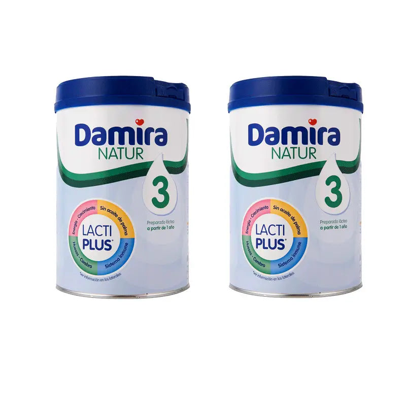 Damira Pack Natur 3 Leite de seguimento 2 x 800 g