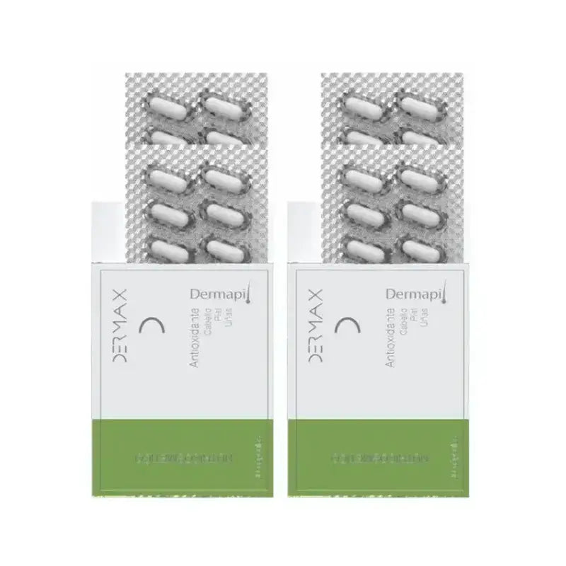 Dermax Dermapil Cabelo, Pele e Unhas, Embalagem 2 x 30 cápsulas