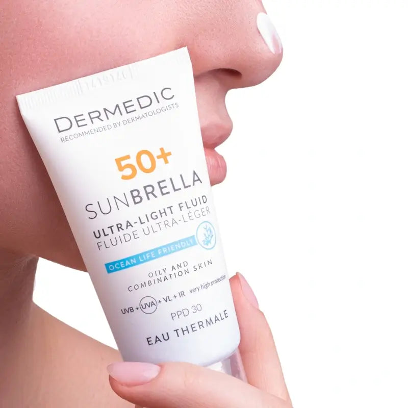 Dermedic Sunbrella Ultralight Fluid Spf 50+ Pele Oleosa e Mista, 40 ml