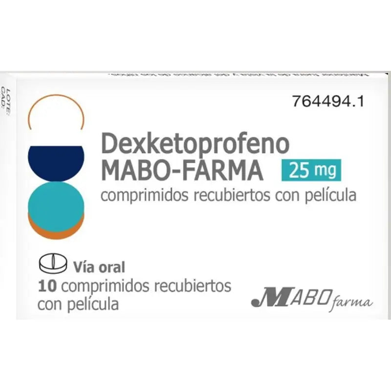 Dexketoprofen Mabo 25 mg, 10 comprimidos