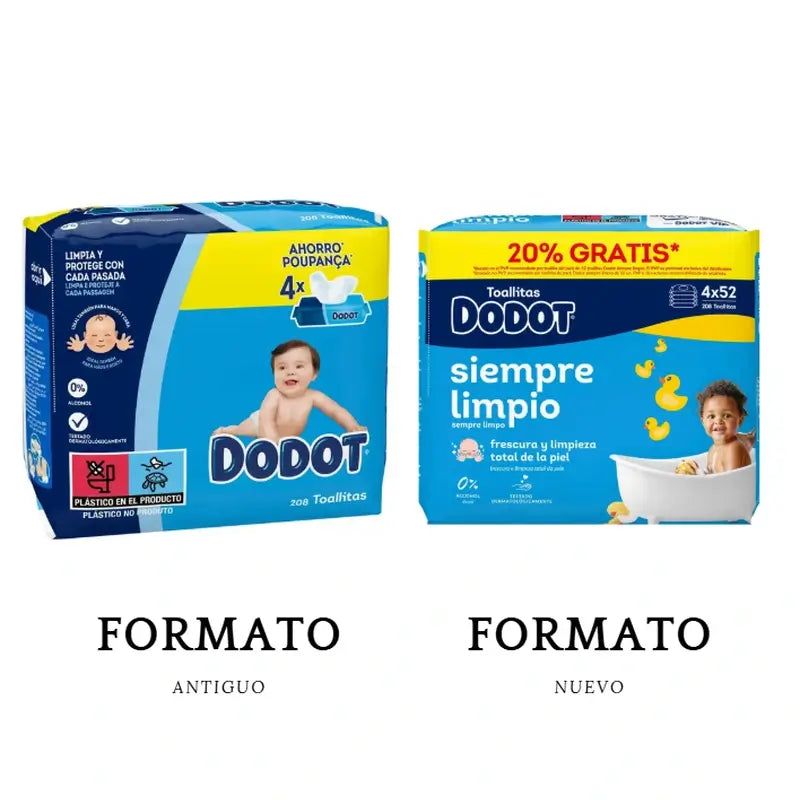 Toalhetes de recarga Dodot Dodot, 208 unid.