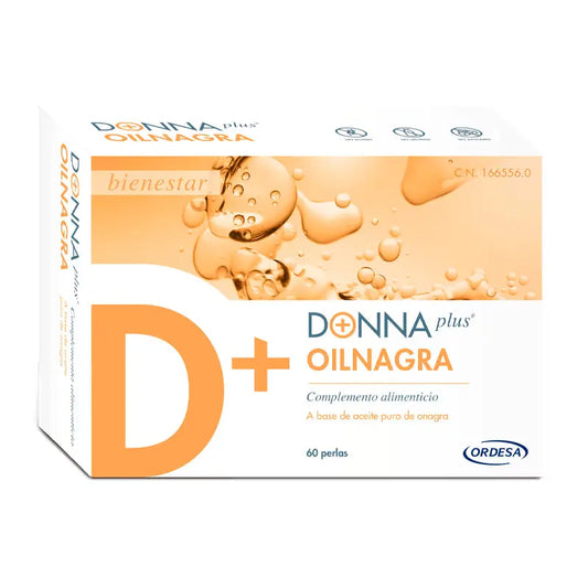DONNAPLUS + SUPLEMENTO ALIMENTAR COM ÓLEO DE ONAGRA 60 PÉROLAS