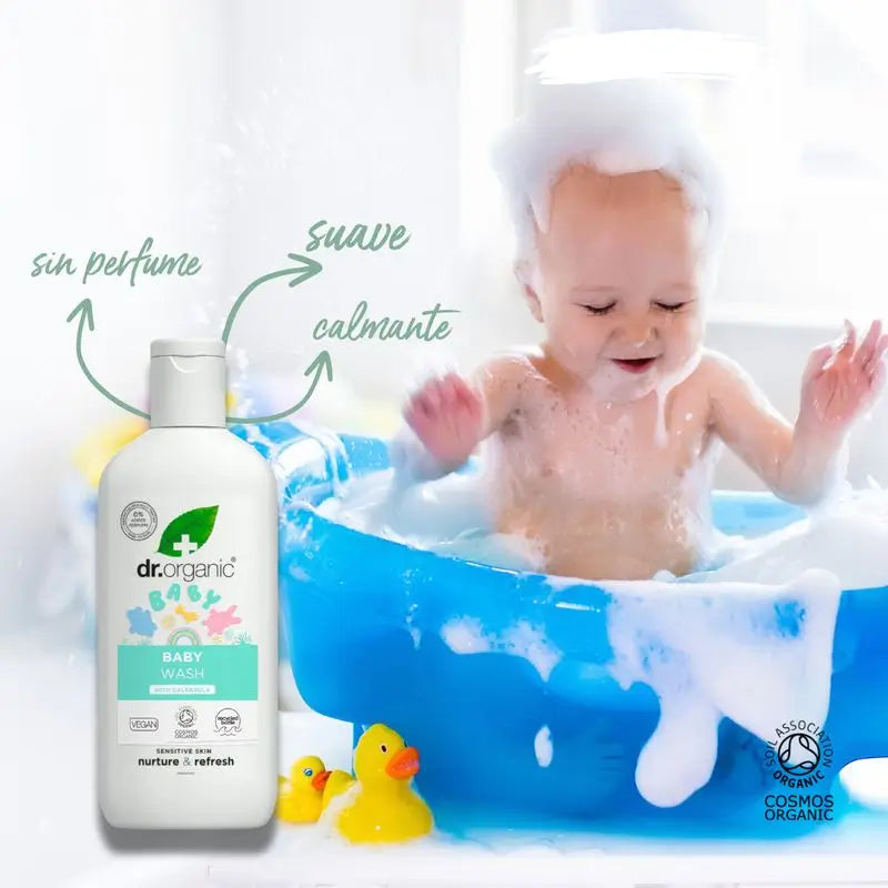 Champô e Gel de Banho para Bebés Dr.Organic Mummy & Baby, 250 ml