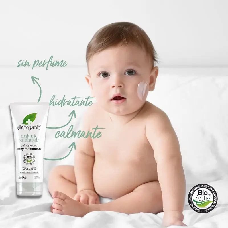 Creme Hidratante para Bebés Dr. Organic Calendula 50ml.